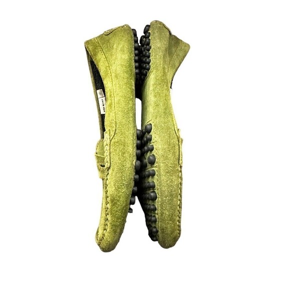 MANOLO BLAHNIK Roadster Green Suede Driving Loafers Mocs Terry Lined Sz 37 - Picture 3 of 9